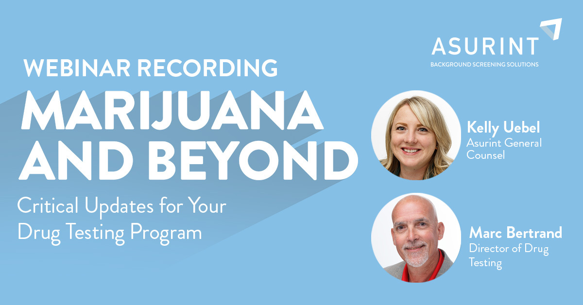 Webinar Recording Now Available - Marijuana and Beyond